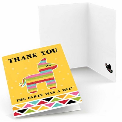 Big Dot of Happiness Let's Fiesta - Mexican Fiesta Thank You Cards (8 count)