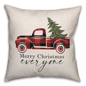Creative Products Christmas Truck 18 x 18 Indoor / Outdoor Pillow - 1 of 3