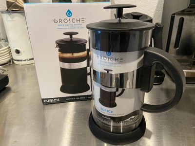 GROSCHE Zurich French Press Coffee maker, BLACK, 34 fl oz