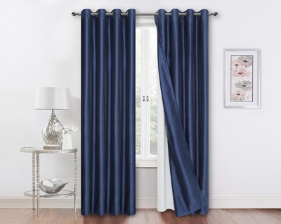 GoodGram Kate Aurora Living 2 Pack Double Layered 100% Blackout And Sheer Window Curtains