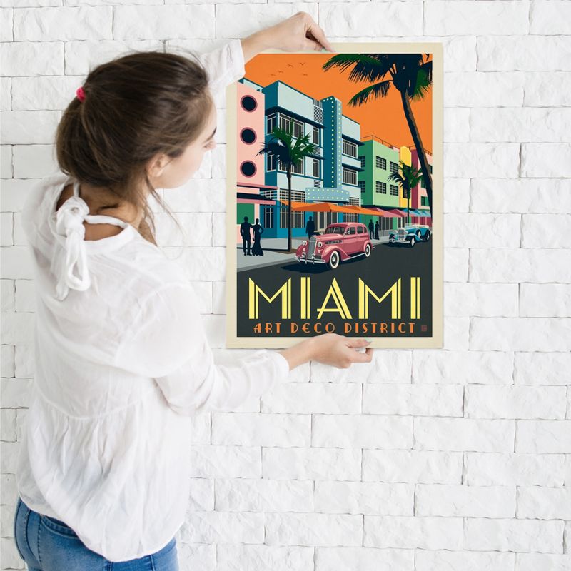 Americanflat Vintage Architecture Usa Miami Art Deco District By Anderson Design Group Poster, 3 of 6