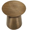 Monarch Specialties Accent Table Side Round End Nightstand Lamp Living Room Bedroom Metal Laminate Black Contemporary Modern - 3 of 4