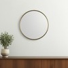 HomeRoots 36" Antiqued Gold Metal Round Framed Accent Mirror - 2 of 4