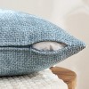 Attop Pack of 4 Couch Throw Pillow Covers 18x18 Inch Neutral Blue Soft Decorative Chenille Pillow Covers Farmhouse Accent Cushion Covers - 4 of 4