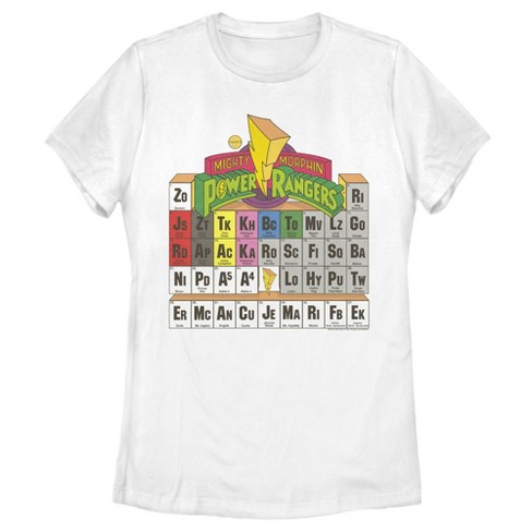 Women's Power Rangers Periodic Table Of Heroes T-shirt : Target