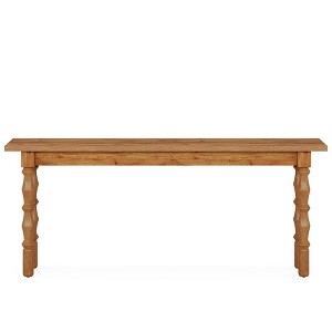 Resenkos Entryway Table, Console Sofa Table,70.9" Console Table, Wood Sofa Table Behind Couch Brown - 1 of 4