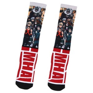 My Hero Academia Socks Anime Manga Men's Athletic Mid-Calf Crew Socks - 1 of 4