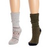 MUK LUKS Women's Slouch Heat Retainer Sock (2 Pair Pack) - 2 of 4
