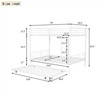 RISOKEYS Full Over Full Metal Bunk Bed with Trundle - Bed Frame with Ladder and Safety Rails for Kids, Convertible to Two Separate Beds - 3 of 4