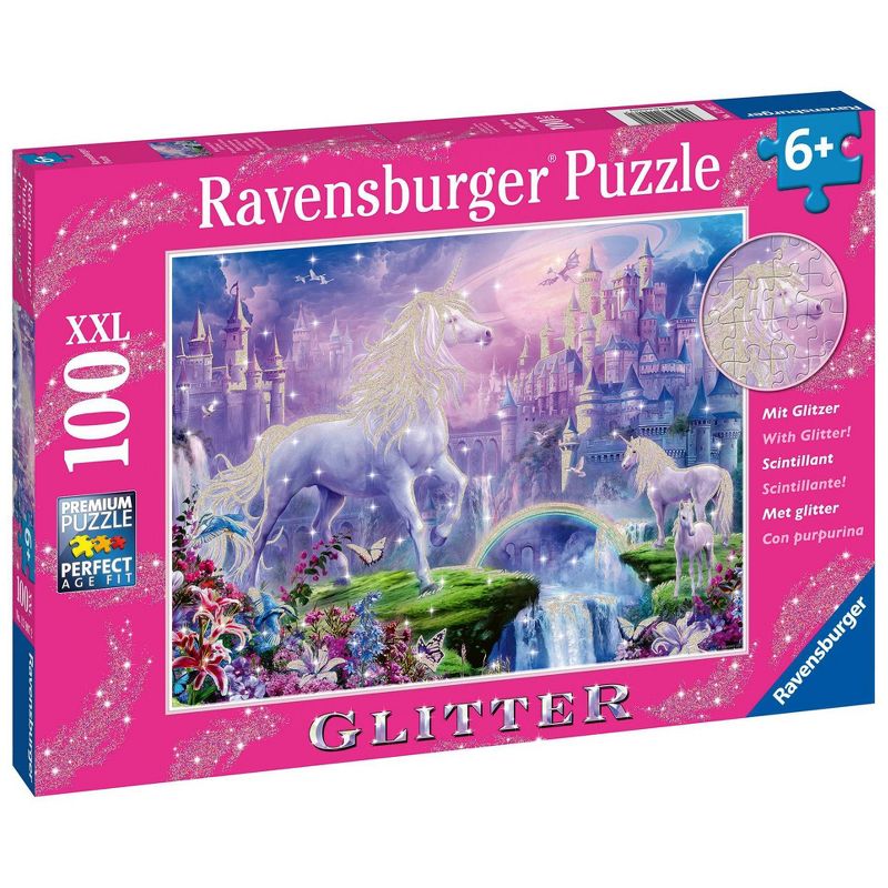Ravensburger Unicorn Kingdom XXL Glitter Jigsaw Puzzle - 100pc, 3 of 5