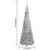vidaXL Artificial Christmas Tree Green and White PVC and Metal - 47.2 in - 4 of 4
