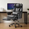JIONJOY Ergonomic Office Chair with Footrest - BIFMA Certified Executive Chair, Adjustable Lumbar Support & 135° Recline, PU Leather Swivel Chair - 2 of 4