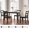 Tangkula Set of 2 Dining Chairs Ladder Back Armless Side Chair w/ Solid Rubber Wood Legs - image 4 of 4