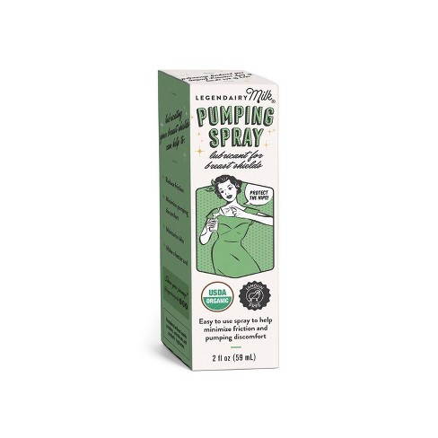 Legendairy Milk Pumping Spray 4 oz., Helps Sore Nipples & Clogged Ducts,  Organic Lubricant for Breast Shields and Flanges, Vegan Breast Pump Spray