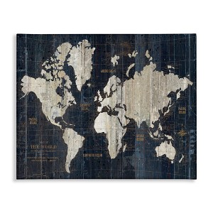 Stupell Industries Distressed Antique World Map Rustic Aesthetic - 1 of 4