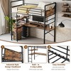 Twin Loft Bed with Desk, L-Shaped Study Station & Storage Shelves, High Guardrail & Ladder, 400LB Capacity, Space-Saving Bunk Bed for Kids & Teens - 2 of 4