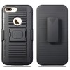 Nakedcellphone Combo for iPhone 8 Plus - Ring Grip/Stand Case and Belt Clip Holster - Black - 3 of 4