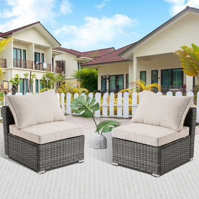 XIZZI Modular Outdoor Patio Furniture Set w/ Optional Coffee Table, Swivel Chair & Firepit - All-Weather, Waterproof & UV-Resistant