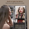 Fredees Mirror Jewelry Cabinet, Standing 360° Swivel Armoire with Full-Length Mirror, Lockable Jewelry Storage, 3-Color LED & Foldable Makeup Shelf - 4 of 4