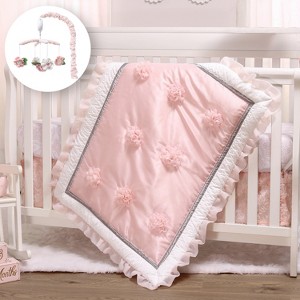 The Peanutshell Arianna Crib Bedding Set, Pink Floral, 4pc to 12 Pc, For Girls - 1 of 4