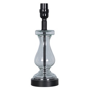 Small Glass Baluster Column Table Lamp Base (Includes Energy Efficient Lamp) Clear - Threshold , Size: CA Compliant with Bulb