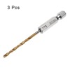 Unique Bargains M35 High Speed Steel Titanium Coated Hex 1/4" Shank Drill Bits - 3 of 4