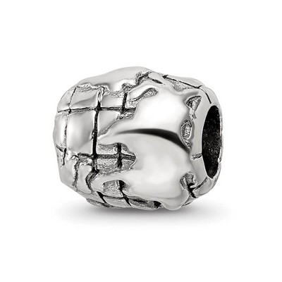 Black Bow Jewelry Sterling Silver World Bead Charm