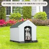 FDW 28/32/39 Inch Spacious Plastic Dog House Dog Kennel with Ventilated Roof Removable Tray - 2 of 4