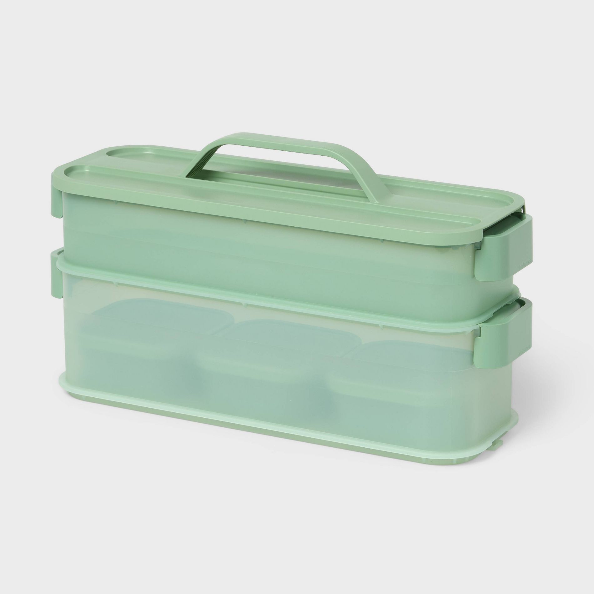 6pc Click in Place Slim Toolbox Starter Kit Green - Brightroom™