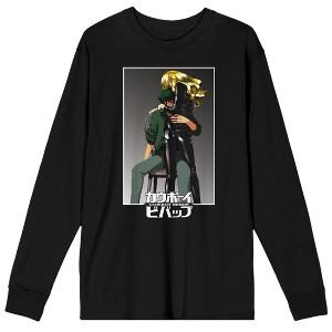 Spike Spiegel and Julia Cowboy Bebop Men's Black Long Sleeve shirt - 1 of 2