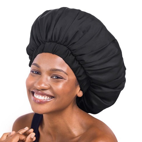 Black Color Satin Bonnet