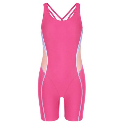Charmo Girls Color Block Swimsuit Boyleg One Piece Athletic Bathing Suit Training Swimwear Black Size 13-14 Years — фото 5