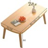 Foldable Coffee Table for Small Spaces, Low Study Table for Sitting On The Floor, Wood Folding Coffee Tables for Living Room, Bedroom, Home Office - 4 of 4