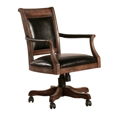 Freeport Wood Caster Chair with Arms Walnut - Hillsdale Furniture