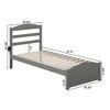 AFI Furnishings Warren Platform Bed TXL with Footboard AG - 2 of 4