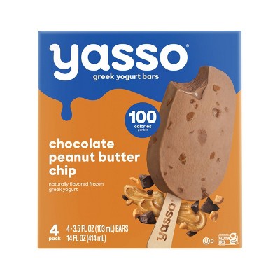 Yasso Frozen Greek Yogurt - Chocolate Peanut Butter Chip Bars - 4ct