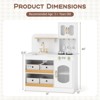 Infans Kids Kitchen Playset Toy Play Kitchen w/ 4 Fabric Drawers, Stoves, Oven & Faucet - 2 of 4