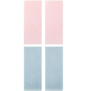 REGALWOVEN 4 Pcs Striped Comfortable Quick Drying Non-Linting Hand Towel 14" x 30" - 1 of 4
