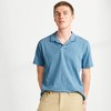 Lands' End Men's Short Sleeve Slub Johnny Collar Polo - 3 of 3