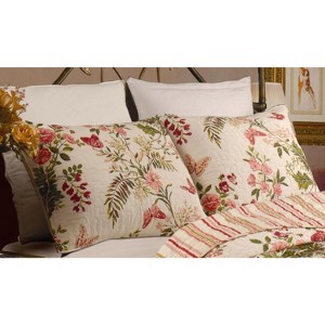 Greenland Home Fashions Butterflies Multi Standard Sham, 20x26 Inches - 1 of 3