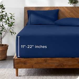 22 Inch Extra Deep Pocket Microfiber Fitted Sheet by Bare Home - 1 of 4