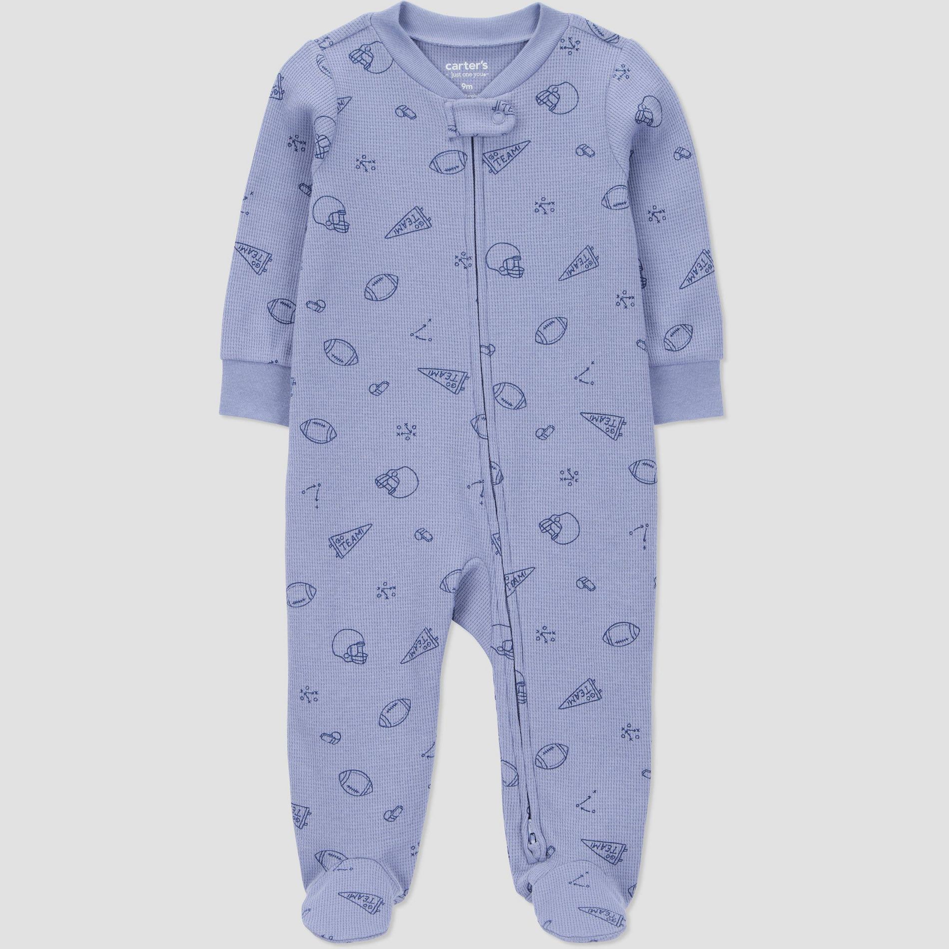 Carter's Just One You® Baby Boys' Sports Printed Sleep N' Play -Blue 3M