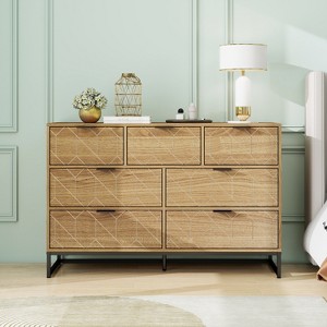 VYNXARIA Modern 7-Drawer Dresser - Walnut Wood Cabinet for Stylish Storage - 1 of 4
