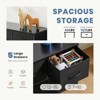 SKRAN Dresser For Bedroom,5 Storage Drawers,Fabric Closet Chests Organizer Tower Furniture With Wooden Metal Frame For Clothes, Guest Room - 4 of 4
