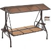 EROMMY Outdoor Porch Swing with Adjustable Hardtop - 2 of 4