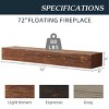 SEVOBAL Decorative Wall Shelf 72" Rustic Wood Fireplace Mantel Wall-Mounted Floating Shelf for Home Decor, Brown, 72"*9"*6" - 2 of 4