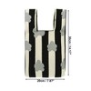 Unique Bargains Reusable Vertical Stripes Flowers Mesh Net Grocery Tote Bags Black Beige Gray 1 Pc - 4 of 4
