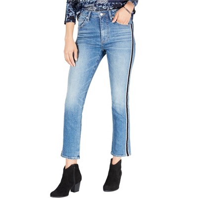 Lucky Brand Womens Varsity Stripe Skinny Fit Jeans