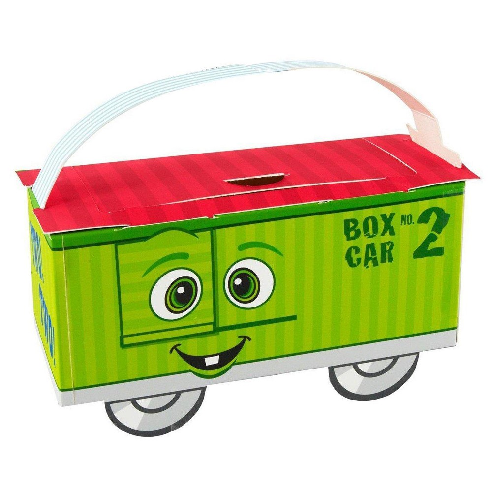 8 ct TwoTwo Train 2nd Birthday Favor Boxes, Multi-Colored