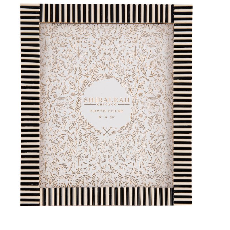 Shiraleah Black and White Striped 8x10 Gallery Picture Frame, 1 of 3